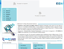 Tablet Screenshot of priyaplacement.com